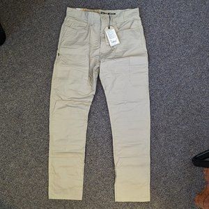 Prana Double Peak Pant, sz 32x32 tapered, color "sandbar"